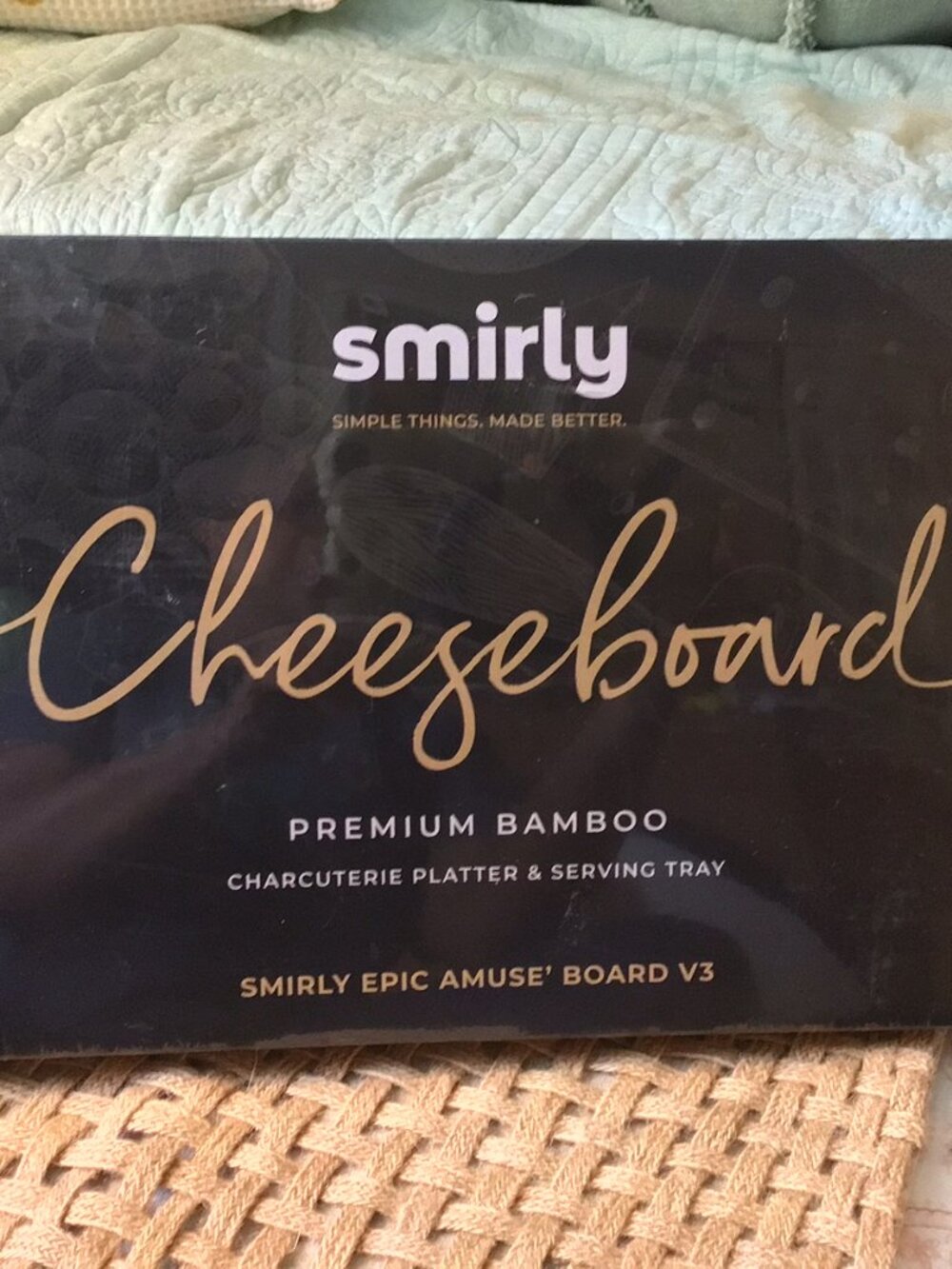 NEW SMIRLY Charcuterie Bamboo Cheese Board Entertainment